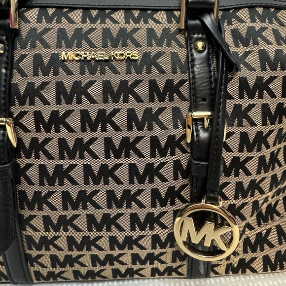 Michael Kors Logo Woven Satchel - Picture 2 of 12